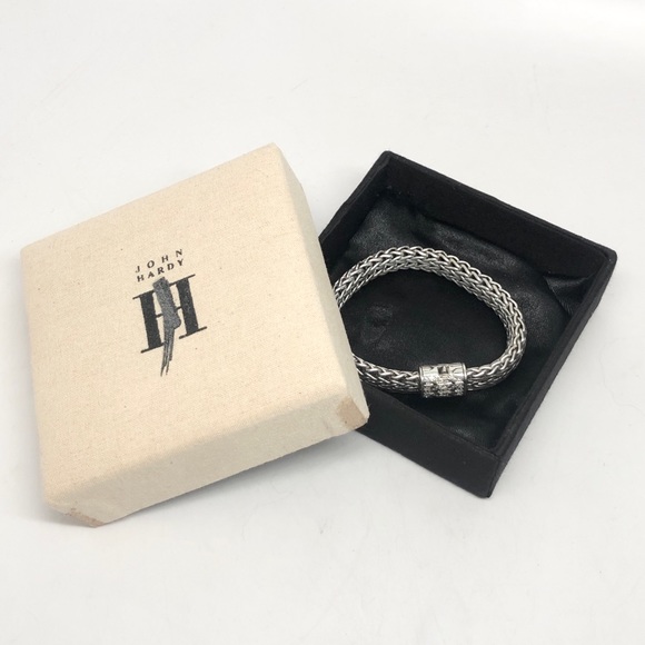 John Hardy 11mm Diamond Clasp Classic Chain Bracelet .925 - Picture 4 of 9